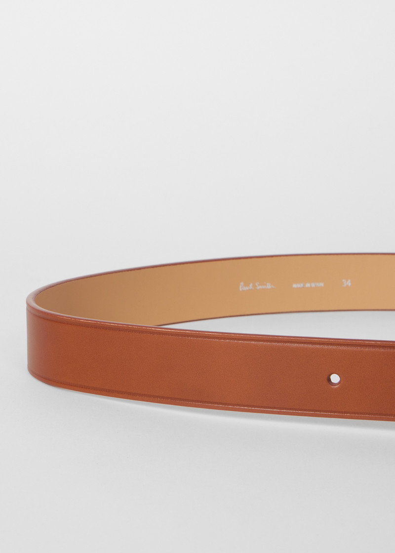 Tan Leather with Branded Rivet Belt 3