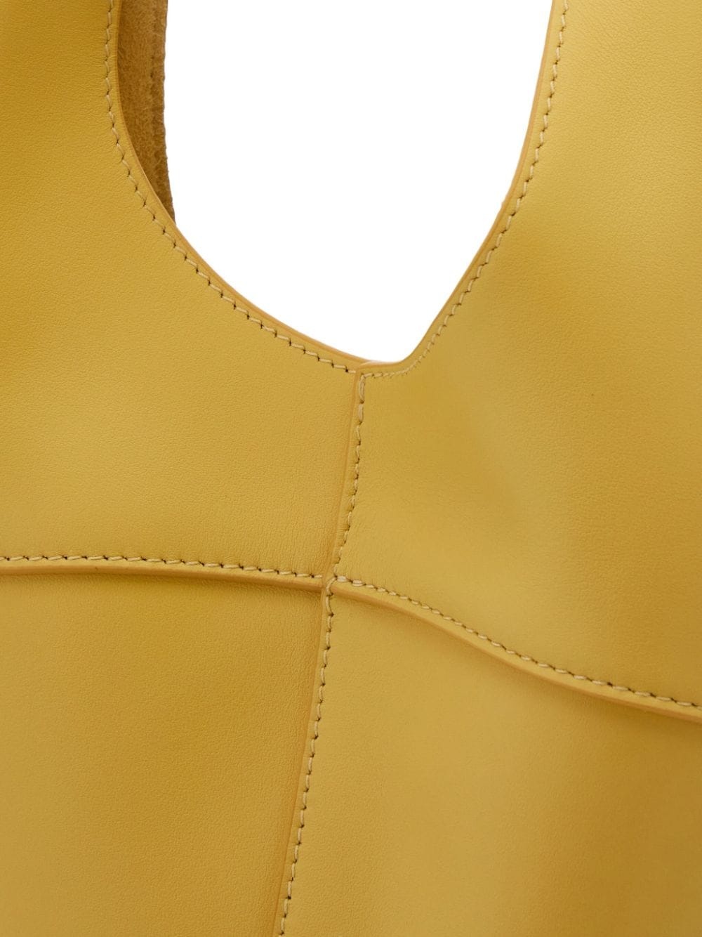 debossed-logo panelled leather bag - 4