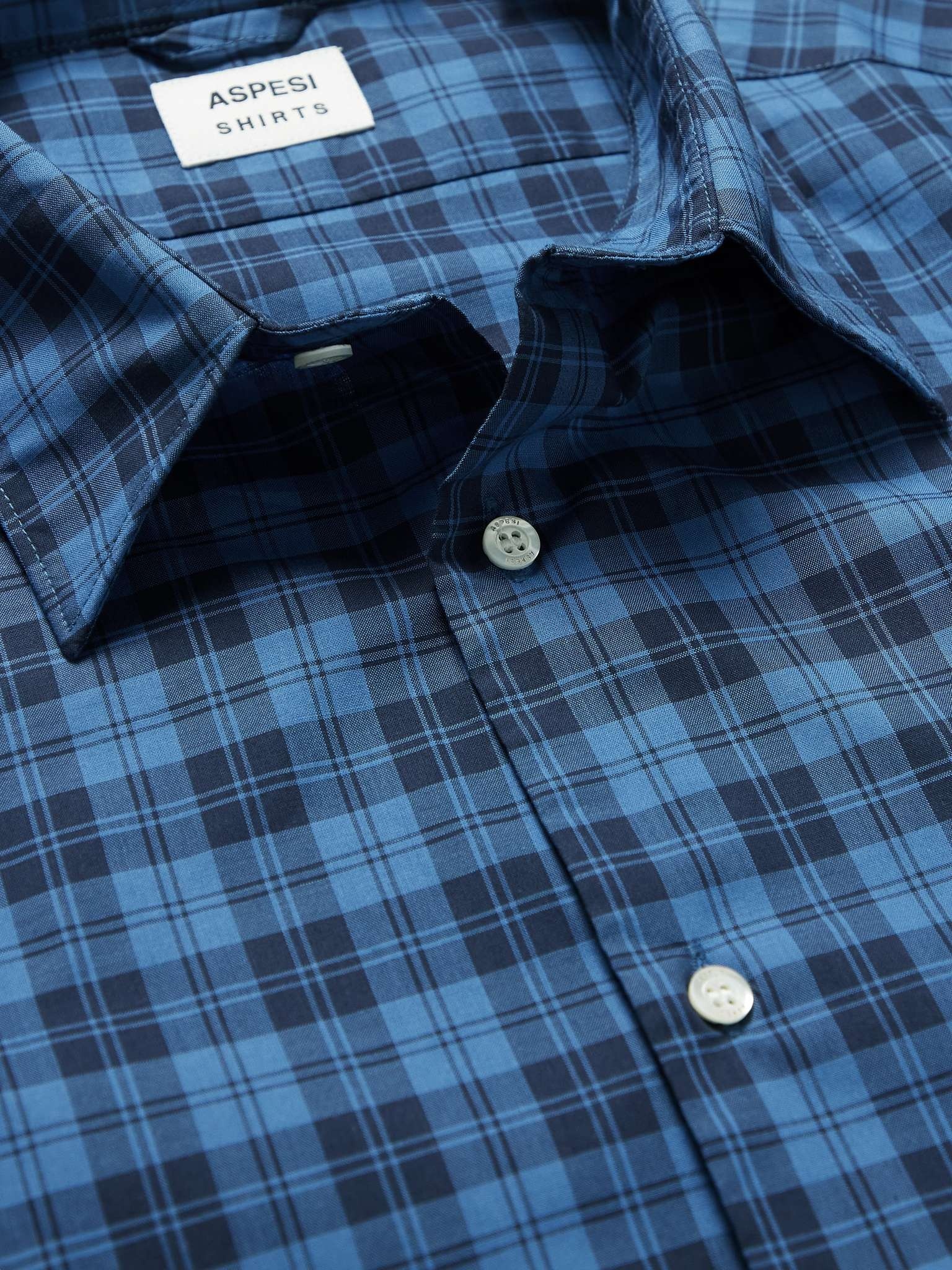 Slim-Fit Checked Cotton-Poplin Shirt - 5