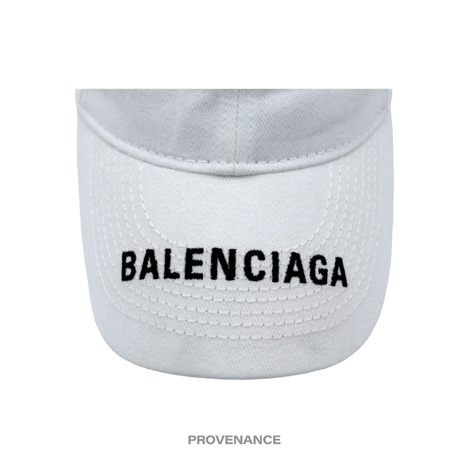 Balenciaga Embroidered Logo Cap - White - 8