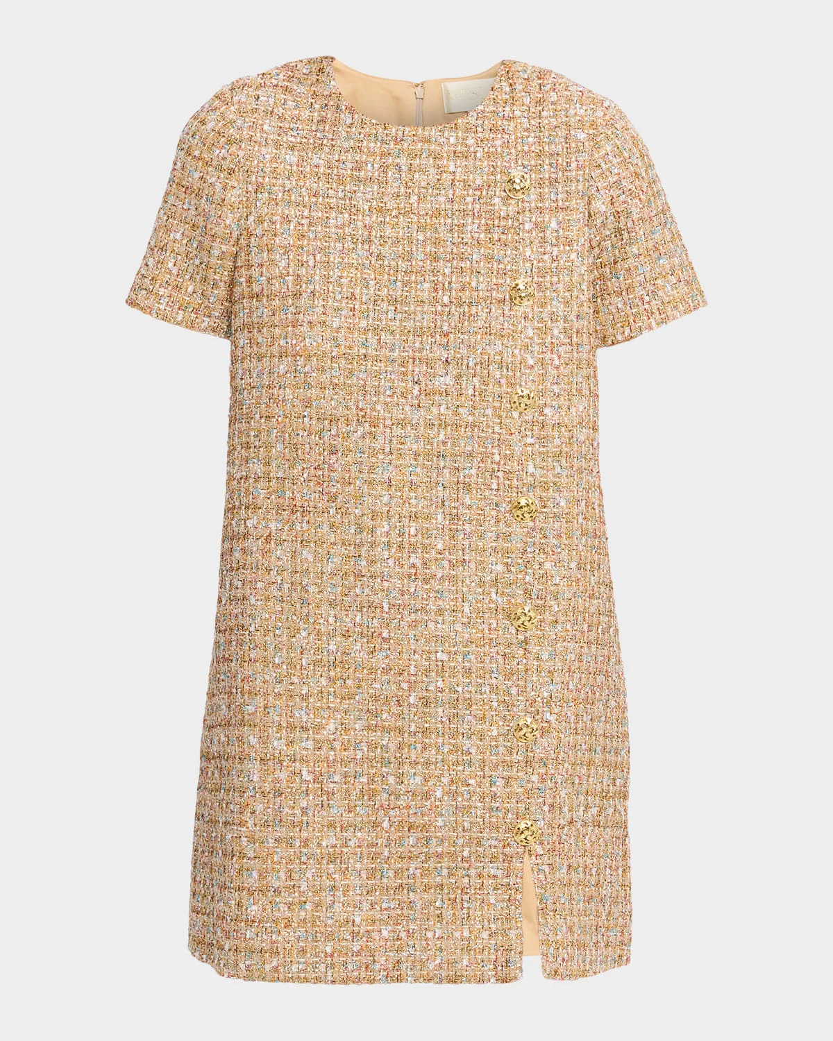 Isolde Metallic Tweed Mini Dress - 1