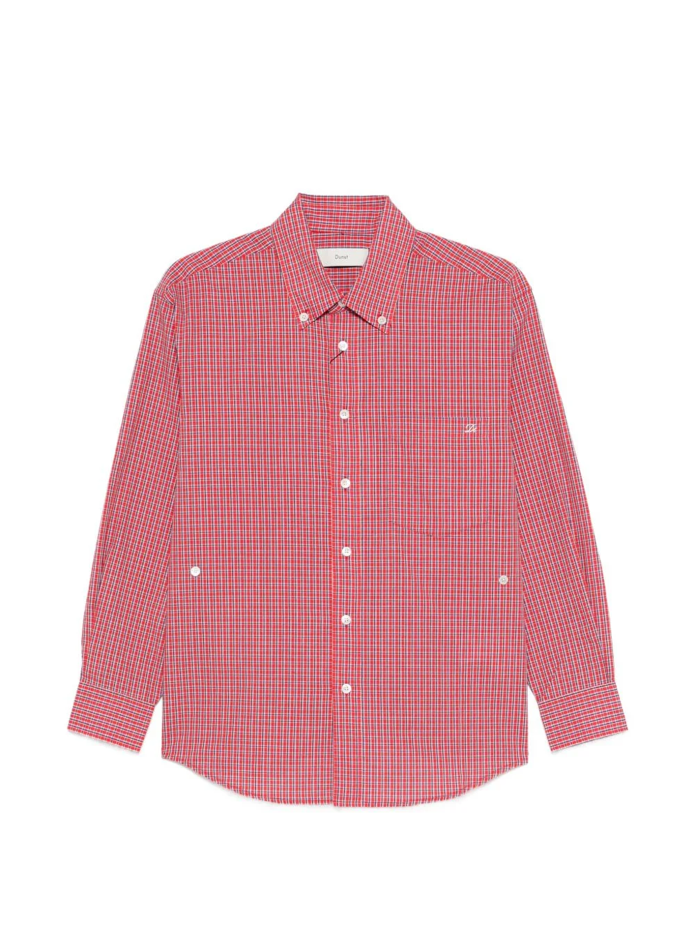 checked-pattern button-fastening shirt - 1