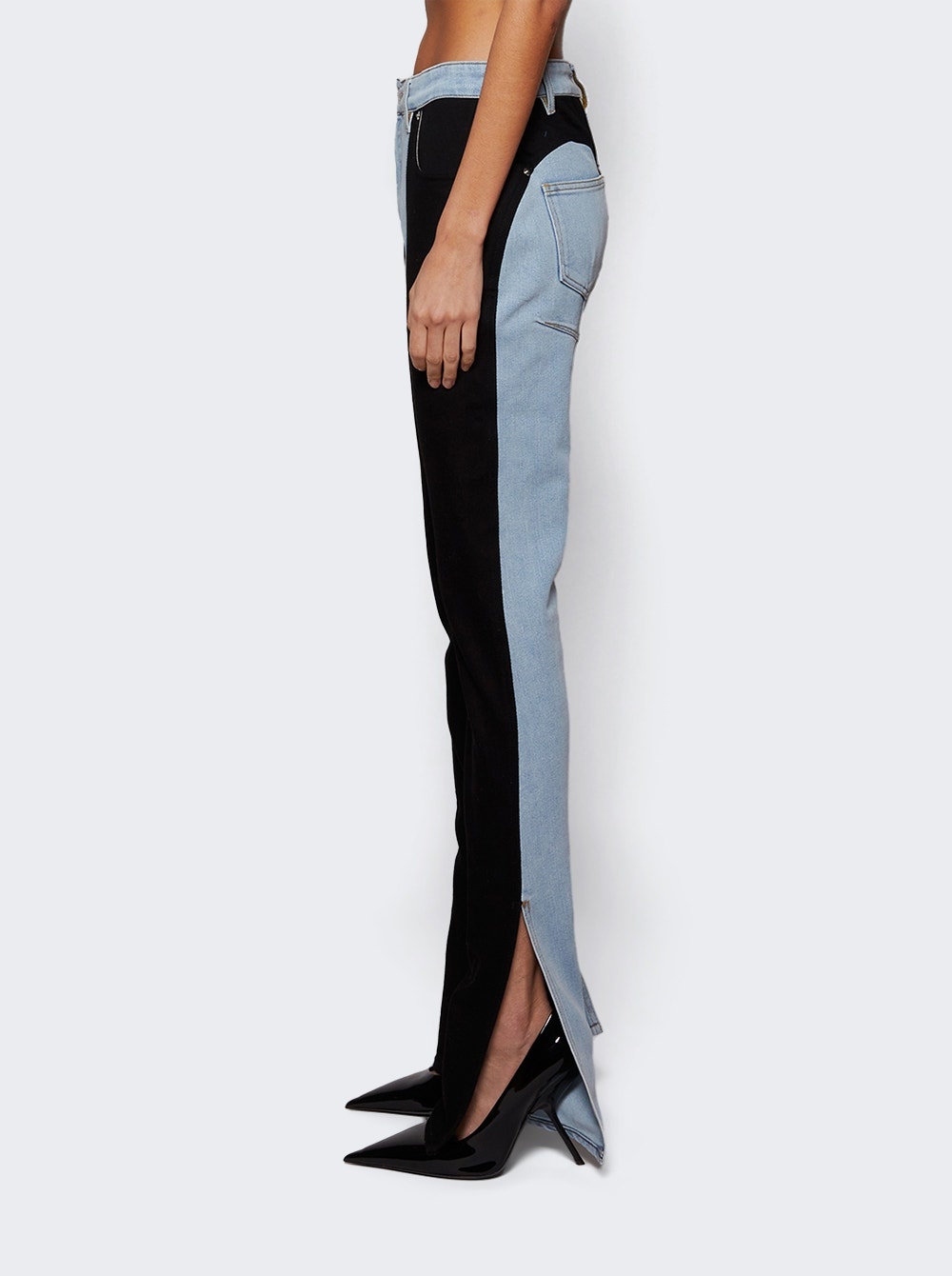 Bi-color Skinny Jeans Tokyo Blue And Black - 4