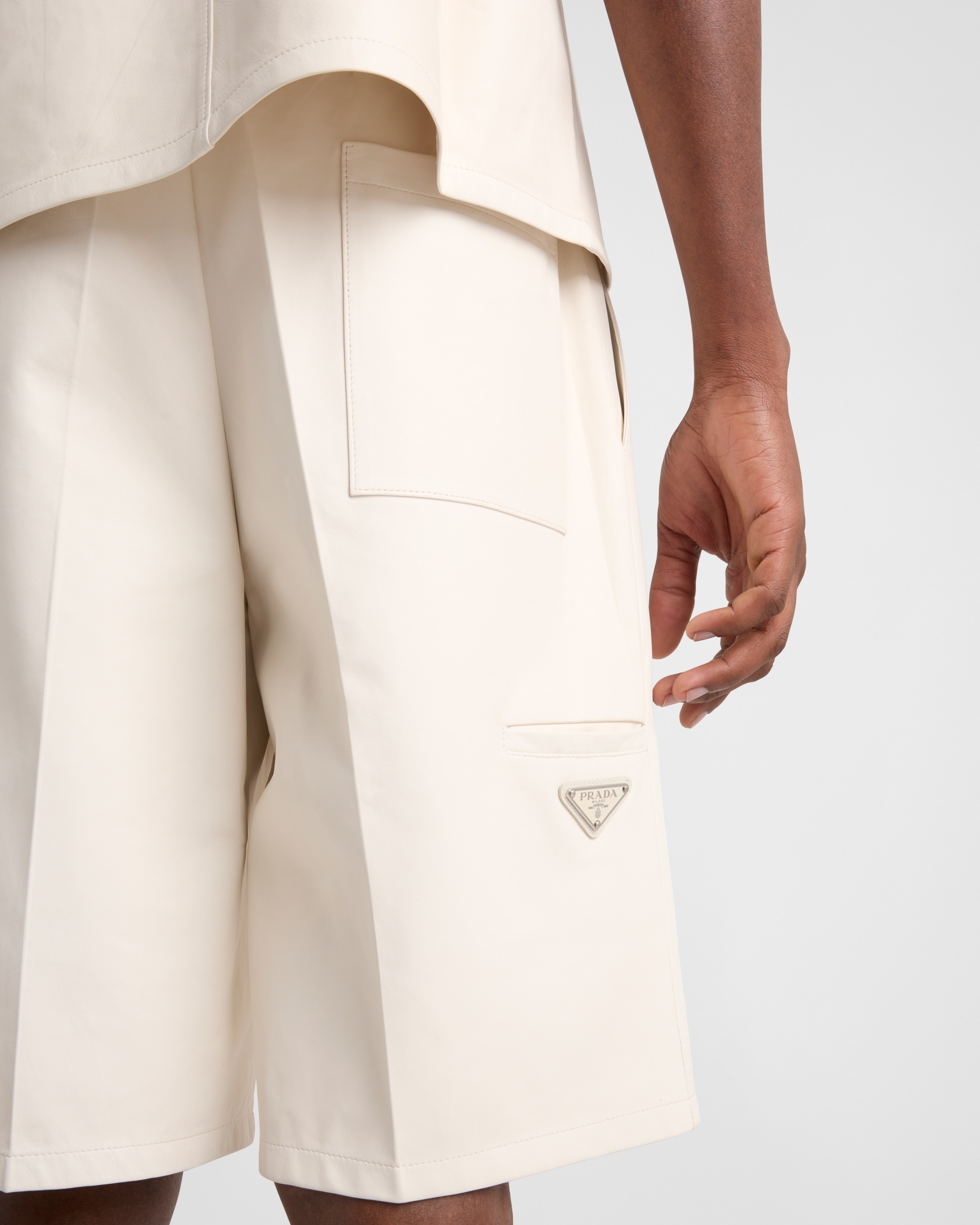 Nappa leather Bermudas - 6