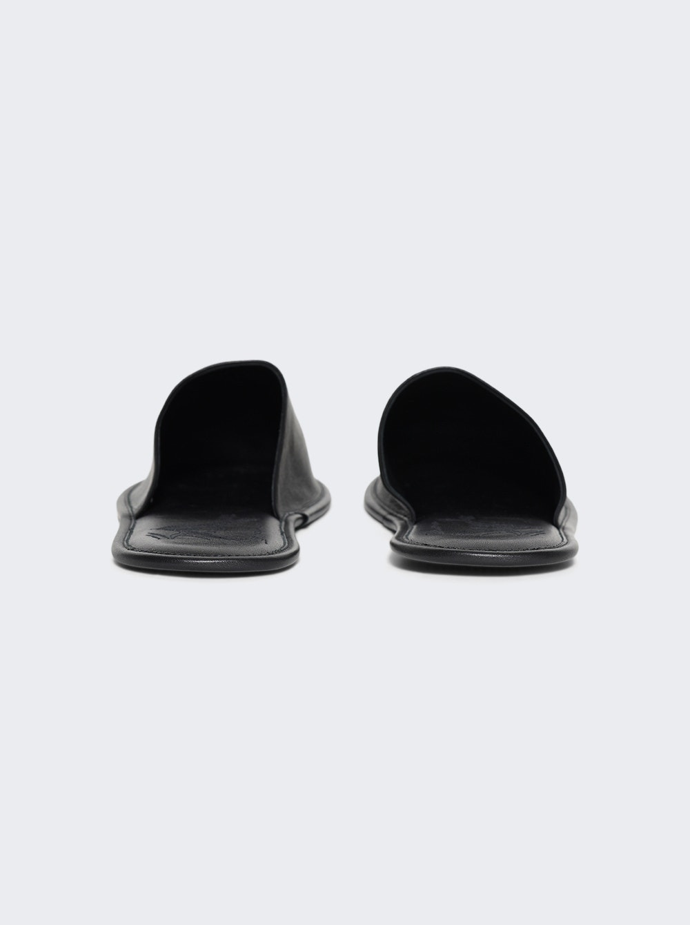 Leather Hotel Slipper Black - 2