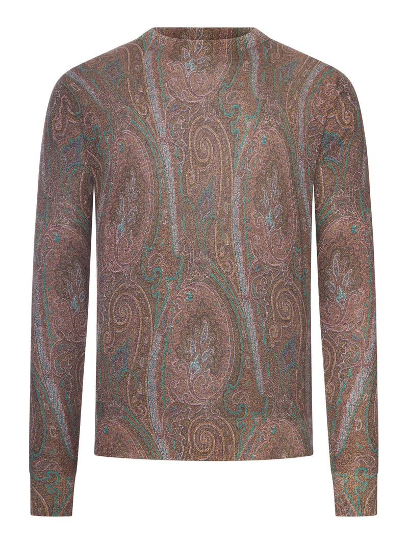 Etro Men Paisley Sweater In Silk And Cashmere Blend - 1