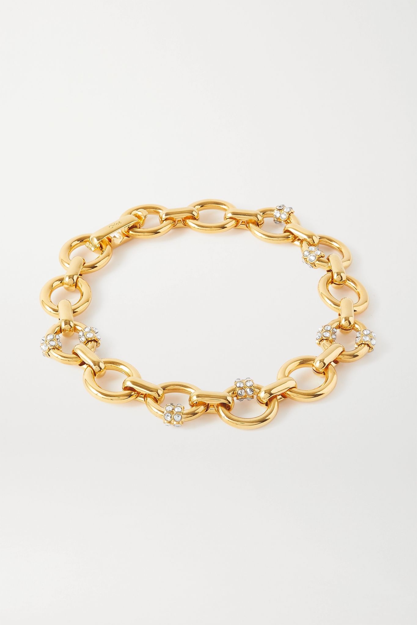 Egée gold-tone crystal necklace - 1