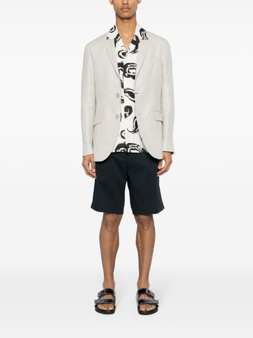 Pegaso-embroidery shorts - 2