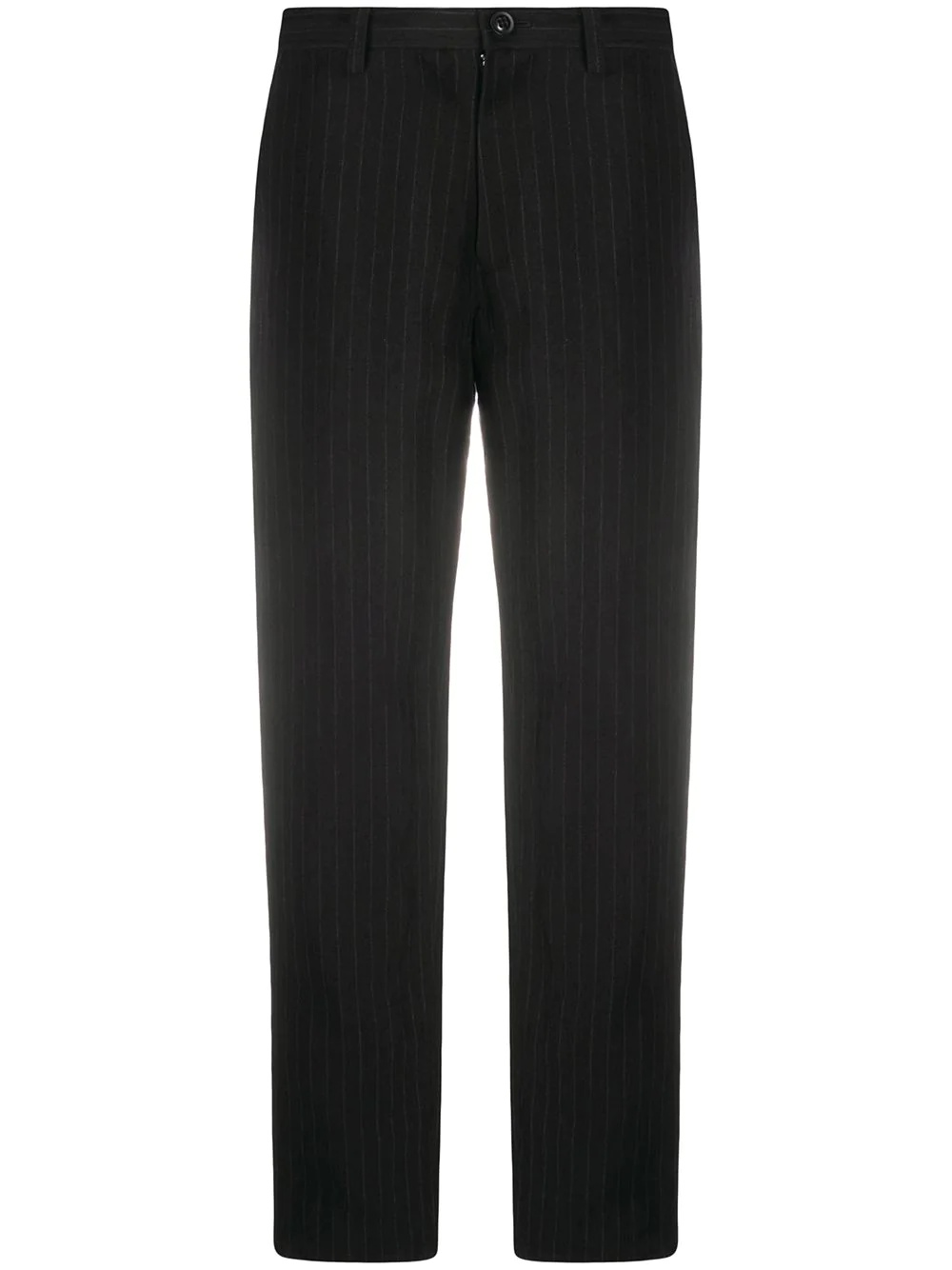 pinstripe straight leg trousers - 1