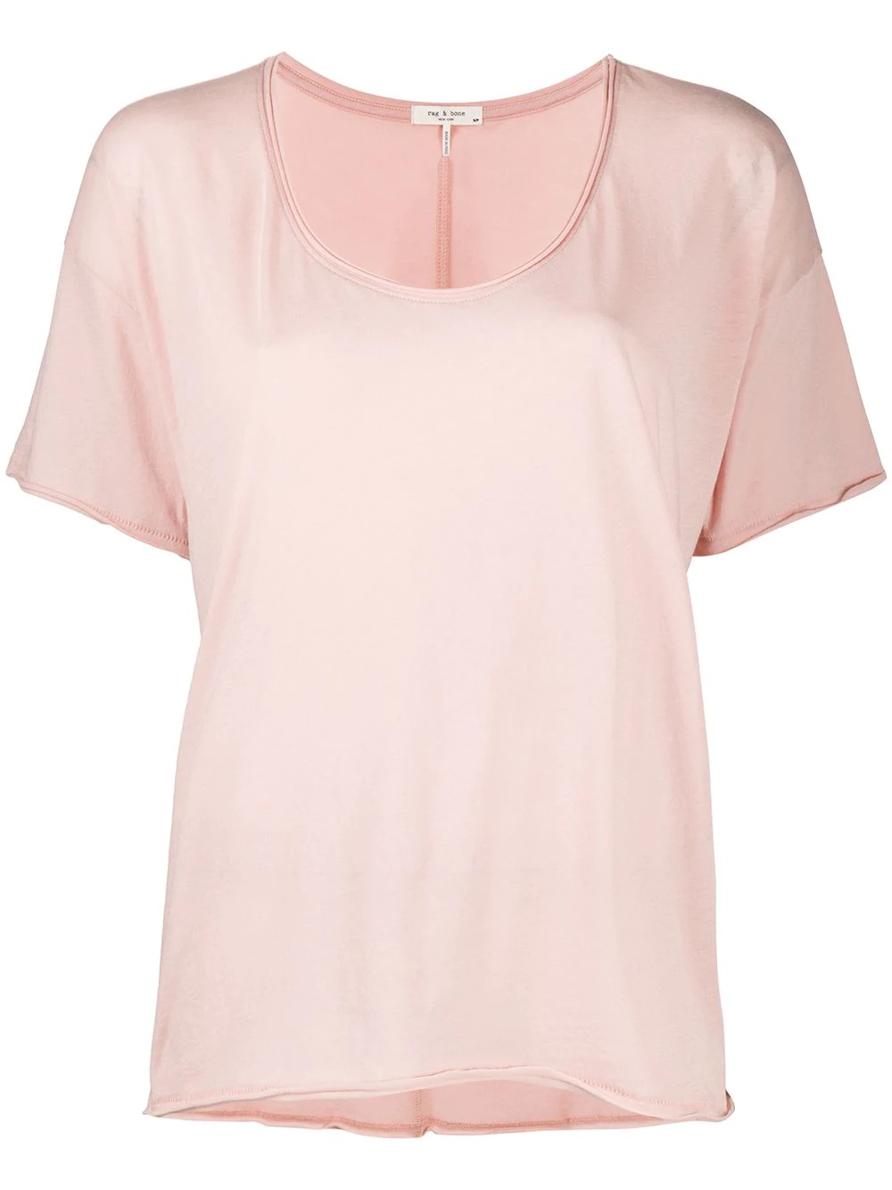 plain scoop neck T-Shirt - 1