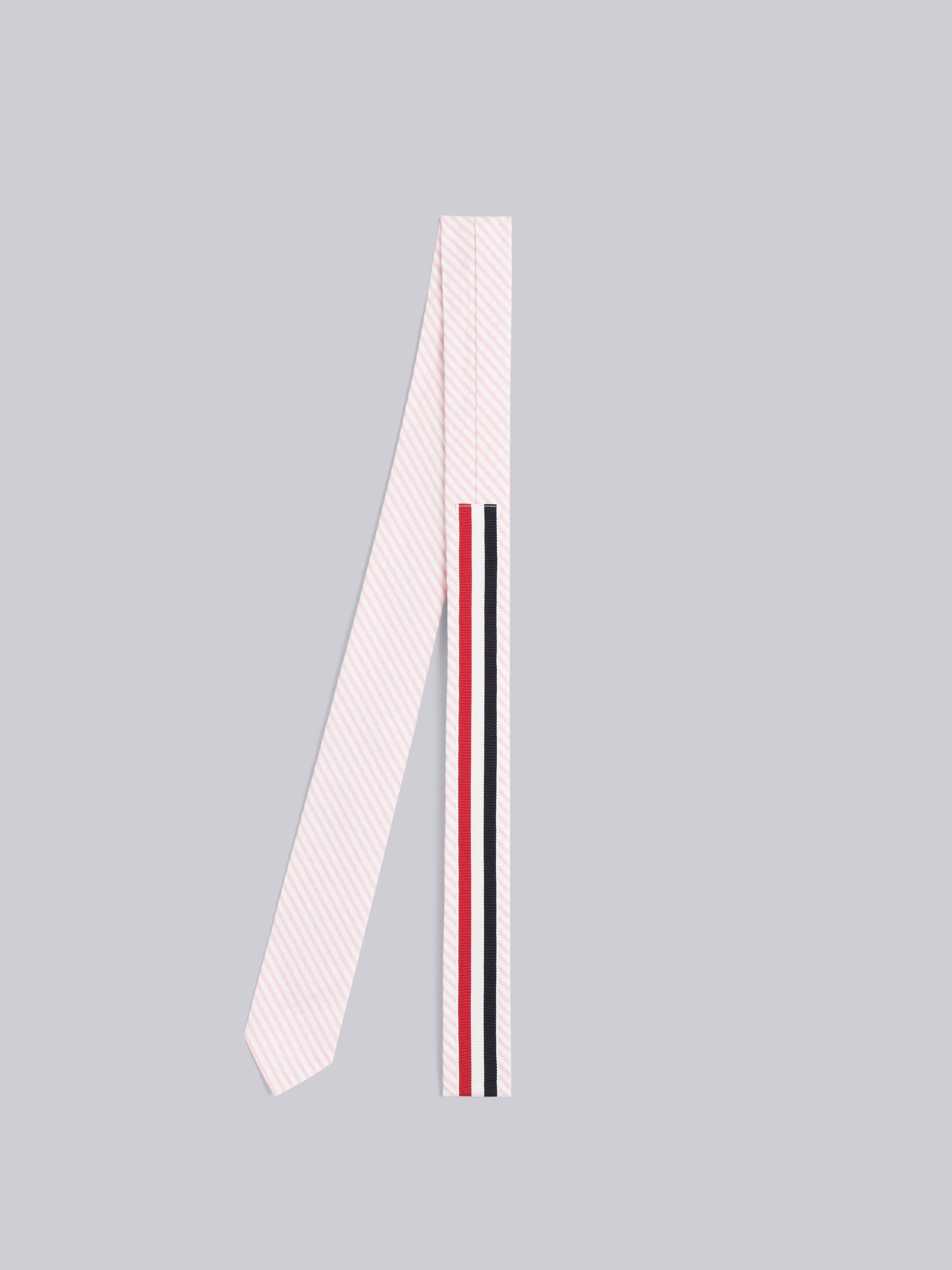 Pink Seersucker Classic Tie - 3