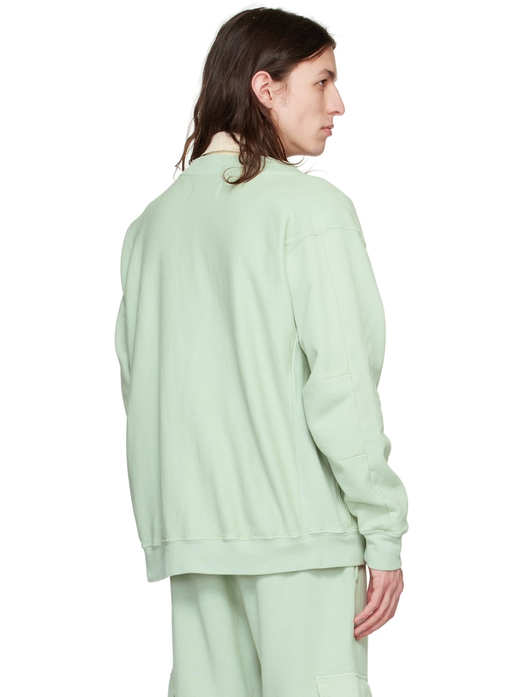 Green Garment-Dyed Cardigan - 3