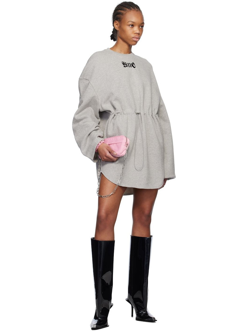 We11done Gray String Mini Dress outlook