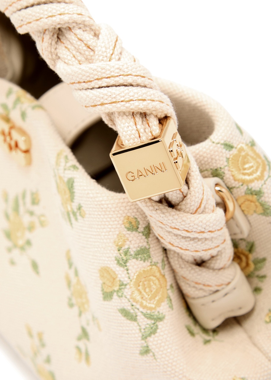 Ganni Bou Mini Canvas top Handle bag - 3