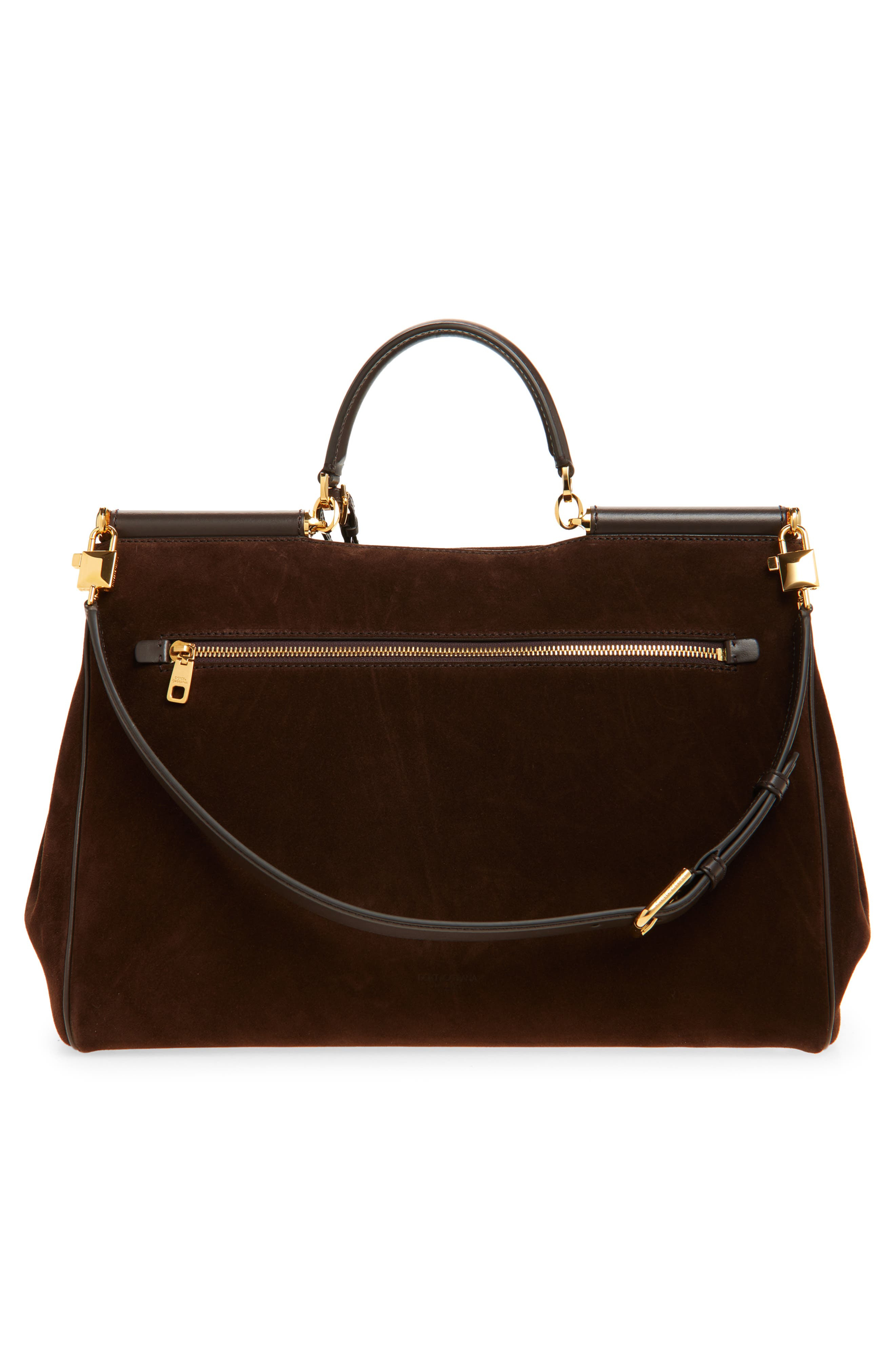 Dolce&Gabbana My Sicily East/West Suede Handbag in 8M157 Ebano/Moro at Nordstrom - 4