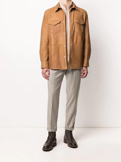 Brunello Cucinelli sheepskin shirt jacket outlook