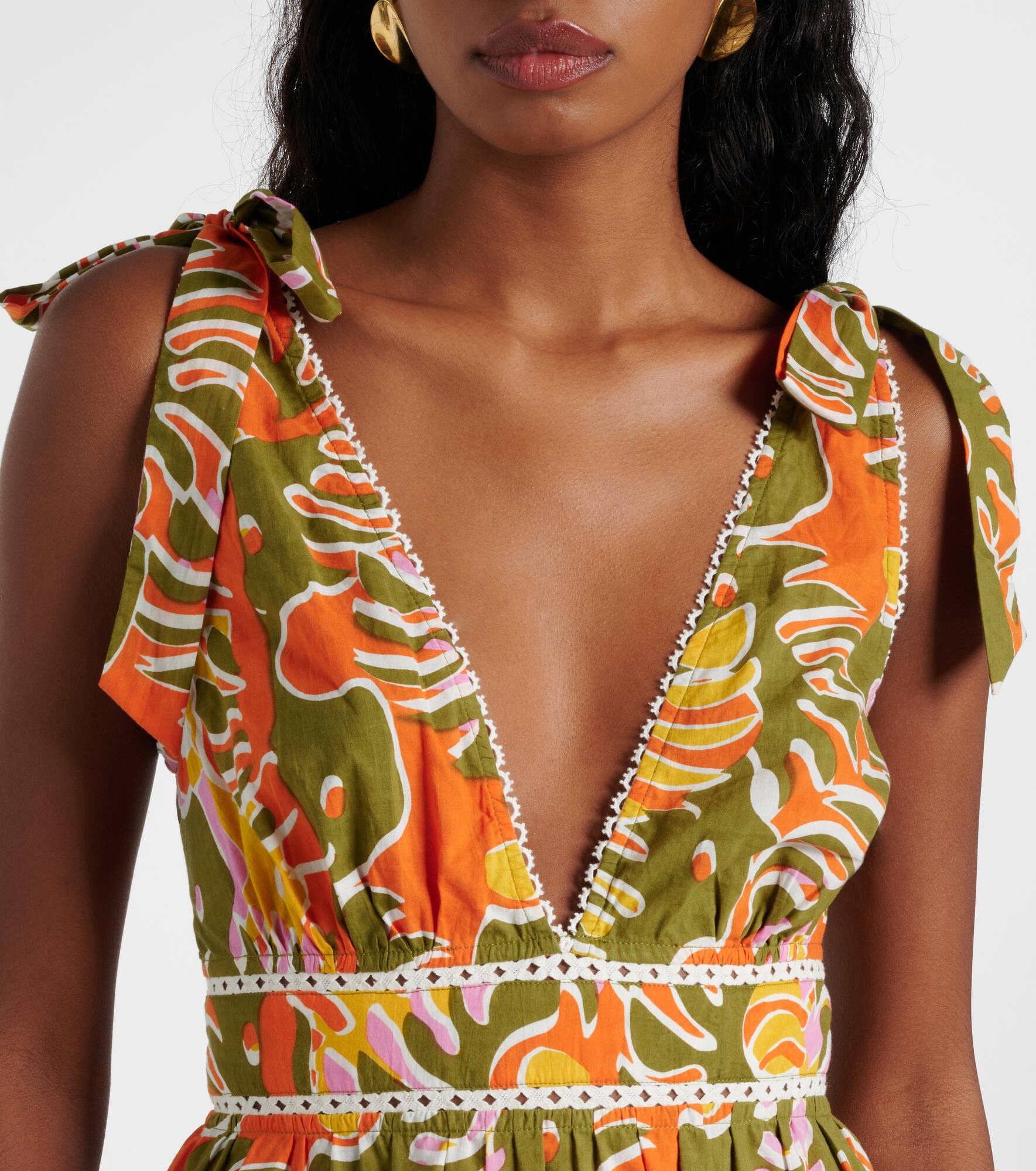 Cara printed cotton minidress - 4