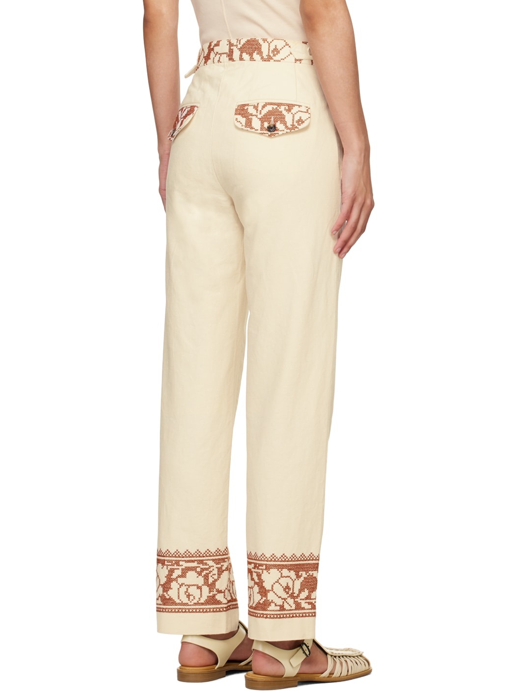 Off-White Rose Garland Trousers - 3