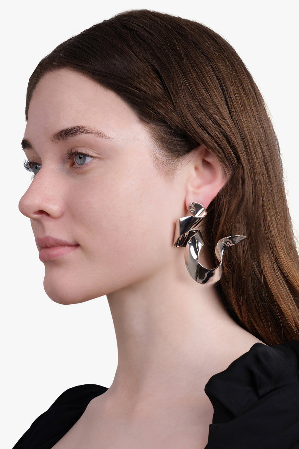 SWIRL TWIST EARRINGS | SILVER - 3