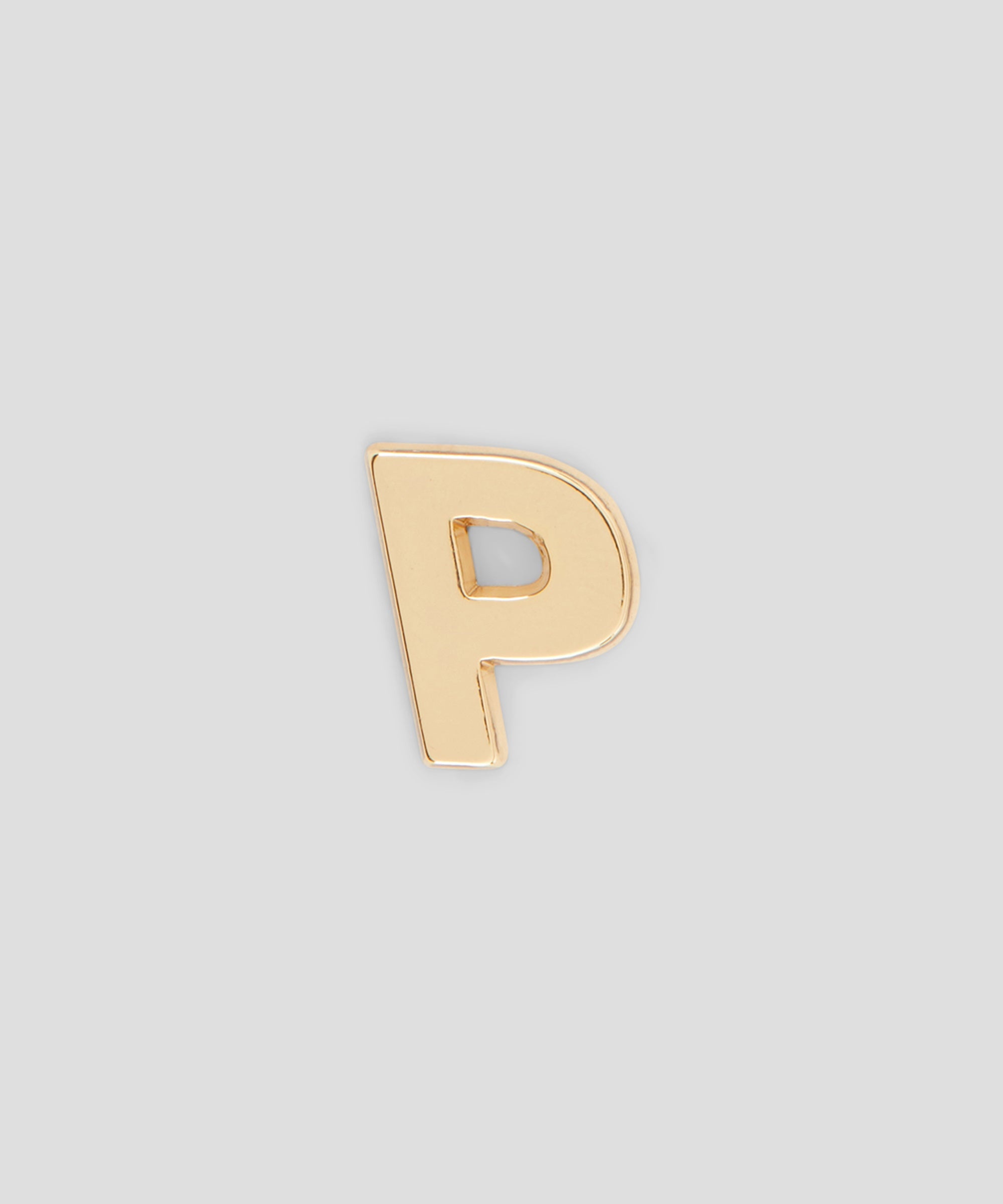 Single brass P charm - 1