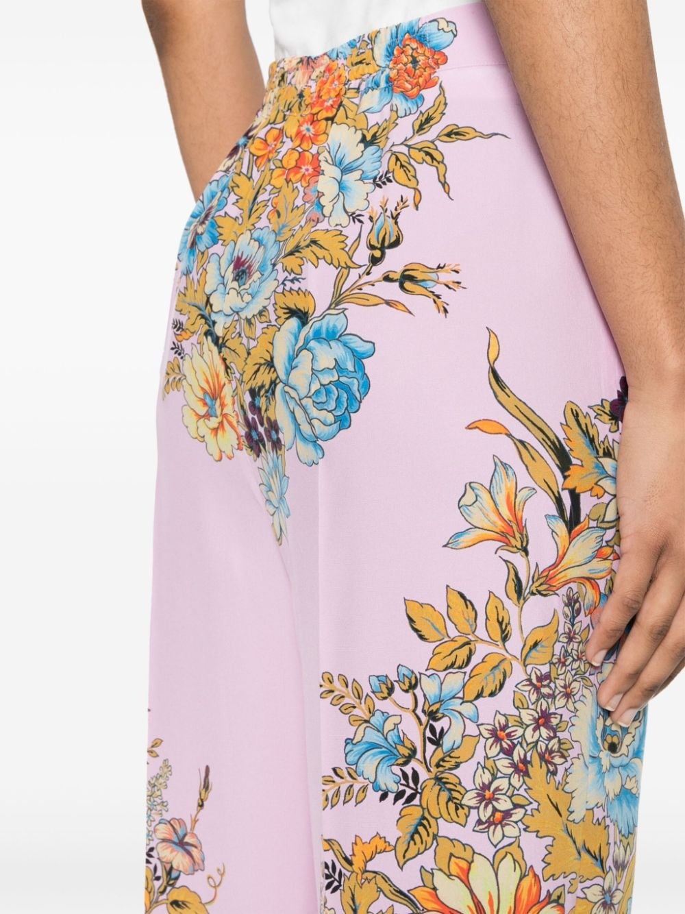 floral-print straight-leg trousers - 5