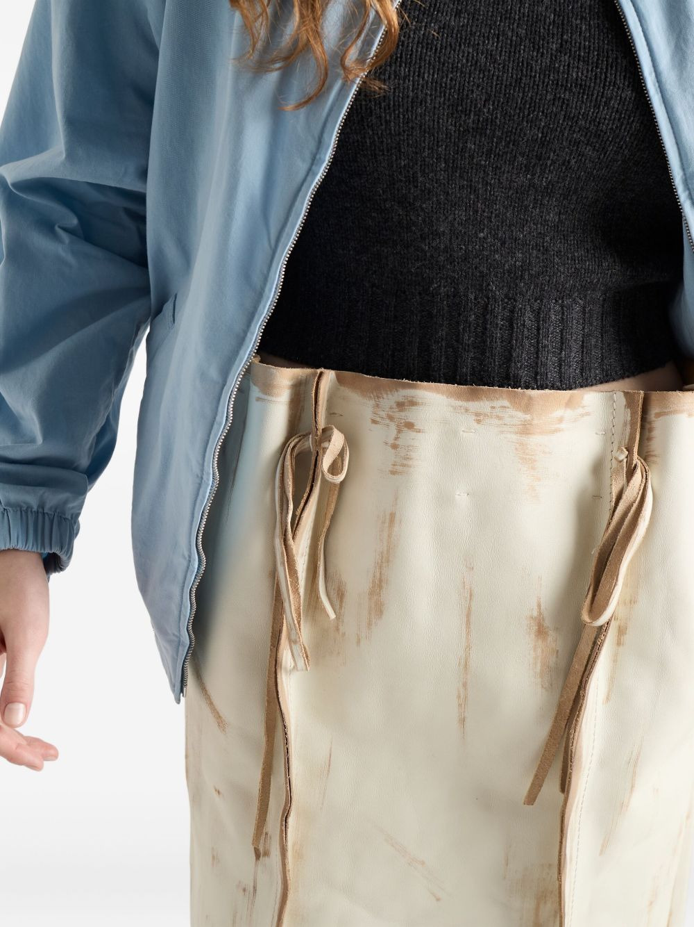 leather midi skirt - 4