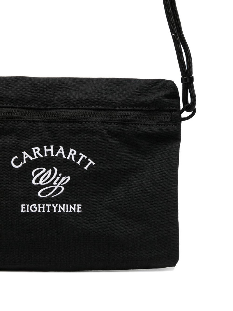 logo-embroidered shoulder bag 4