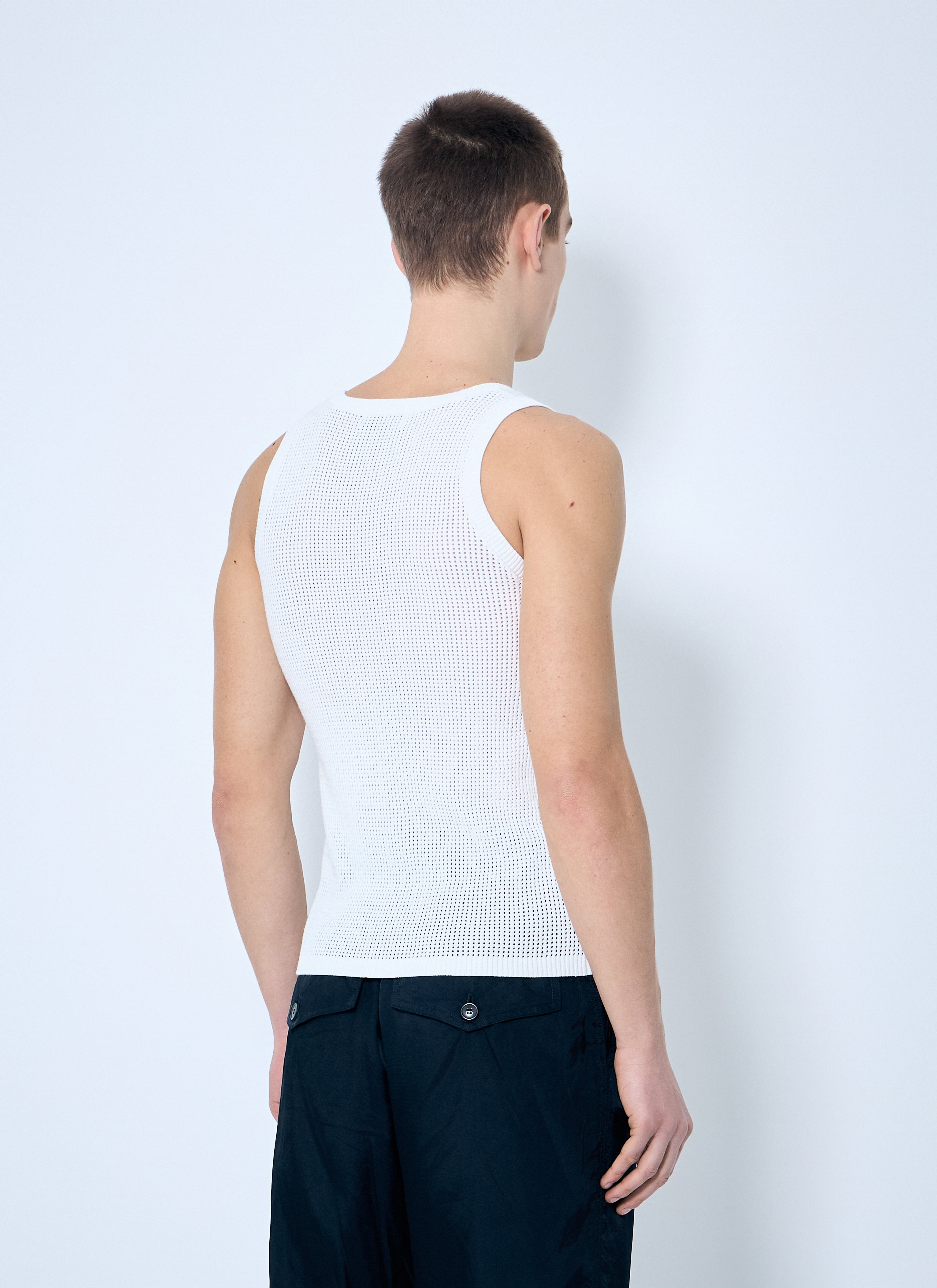 Dries Van Noten Men Merit Knit Tank Top - 4