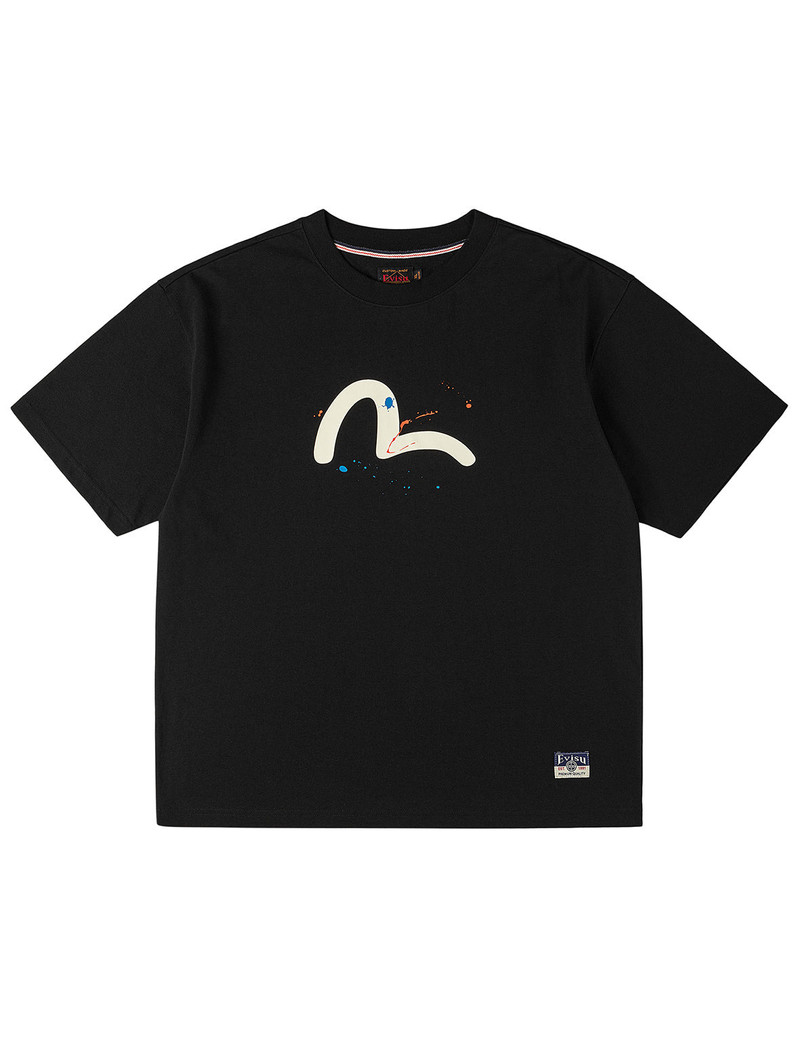 EVISU Seagull Daicock Print Splash T-shirt outlook