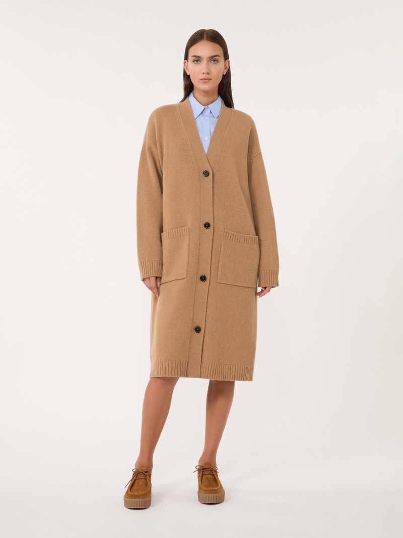 WEEKEND Max Mara GODEZIA Long wool knit cardigan outlook