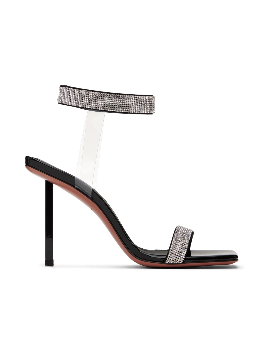 Black Rih Heeled Sandals - 1