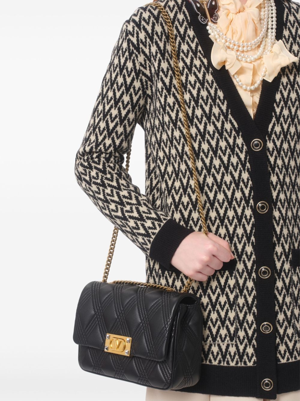 monogram-pattern knit cardigan - 6