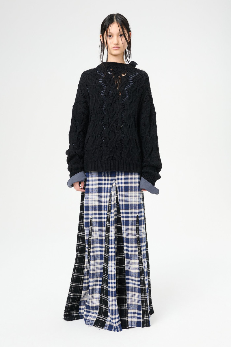 Our Legacy Cable Sonar Roundneck Black Fisherman Wool outlook