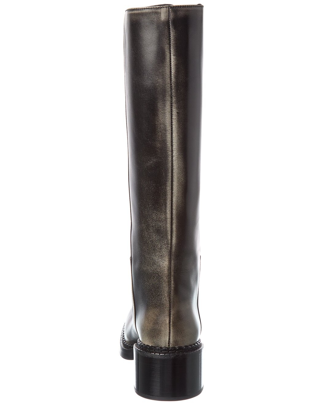 Prada Logo Leather Knee-High Boot - 3