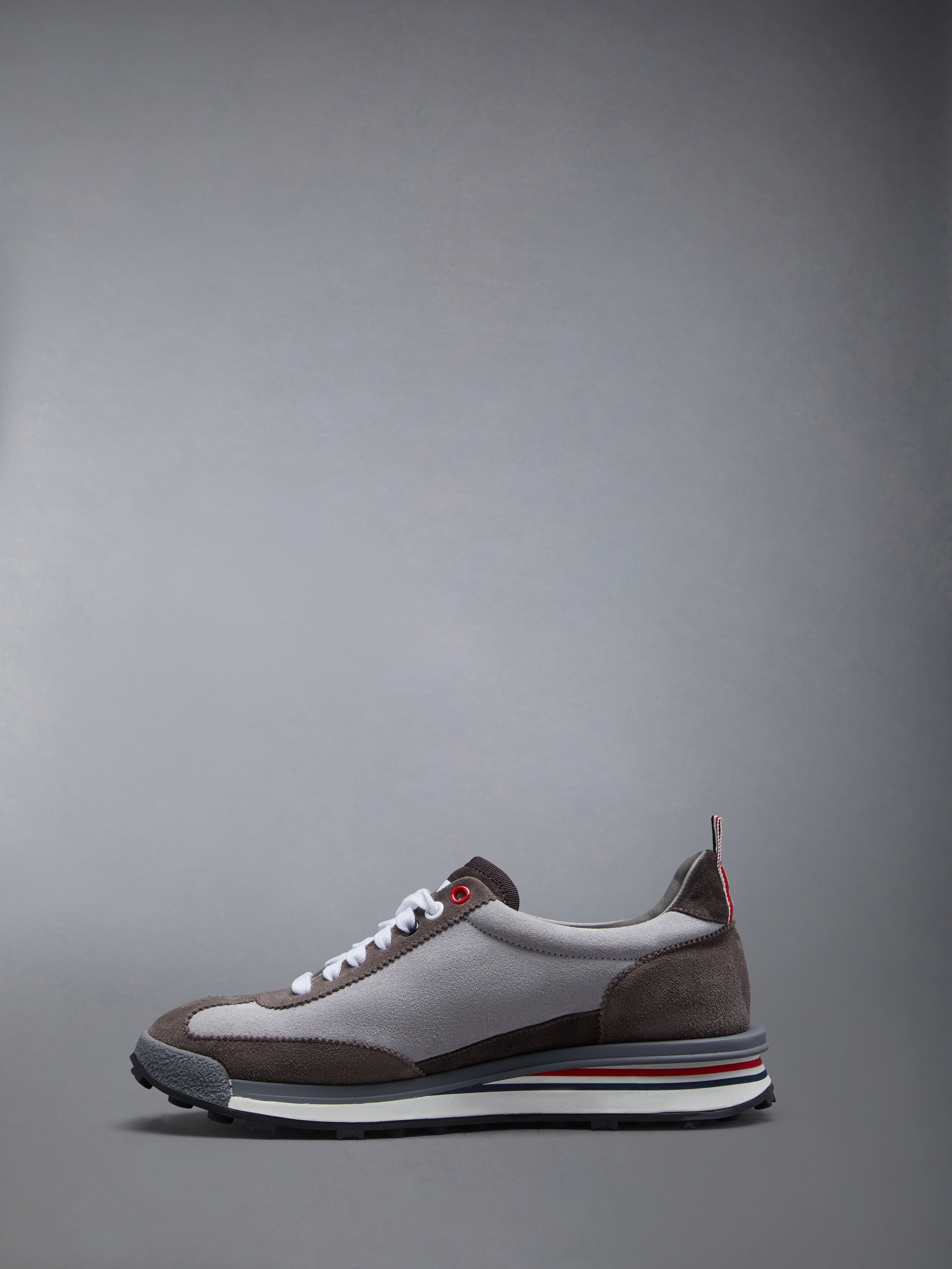 Light Grey Kid Suede Tech Runner - 3
