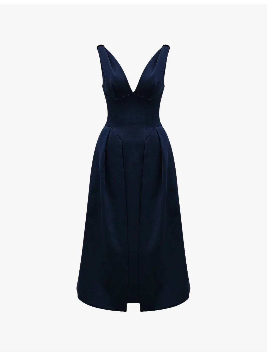 Paloma pleated satin midi dress - 1