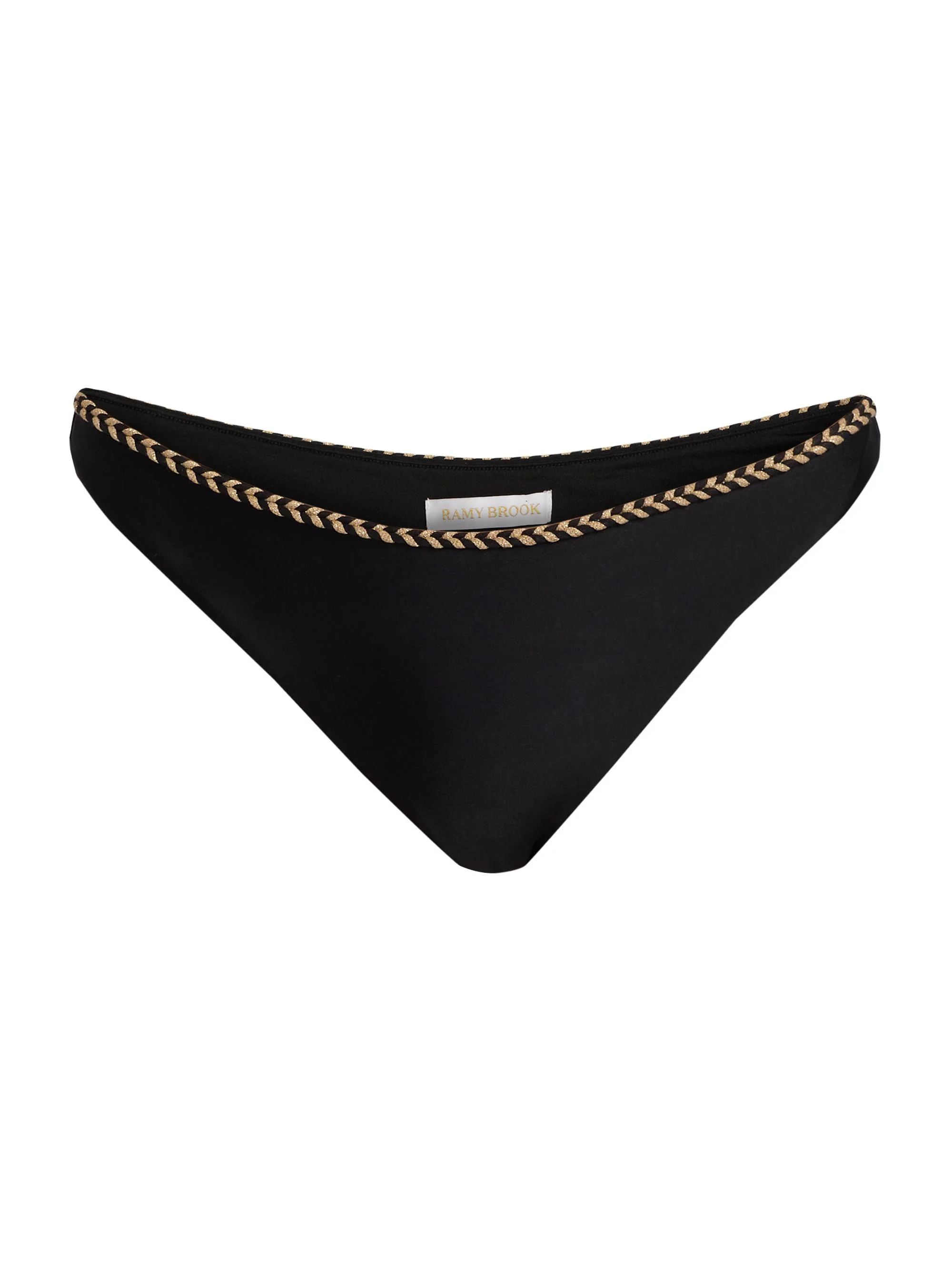 Women's Isla Braided Bikini Bottom - Black - 1