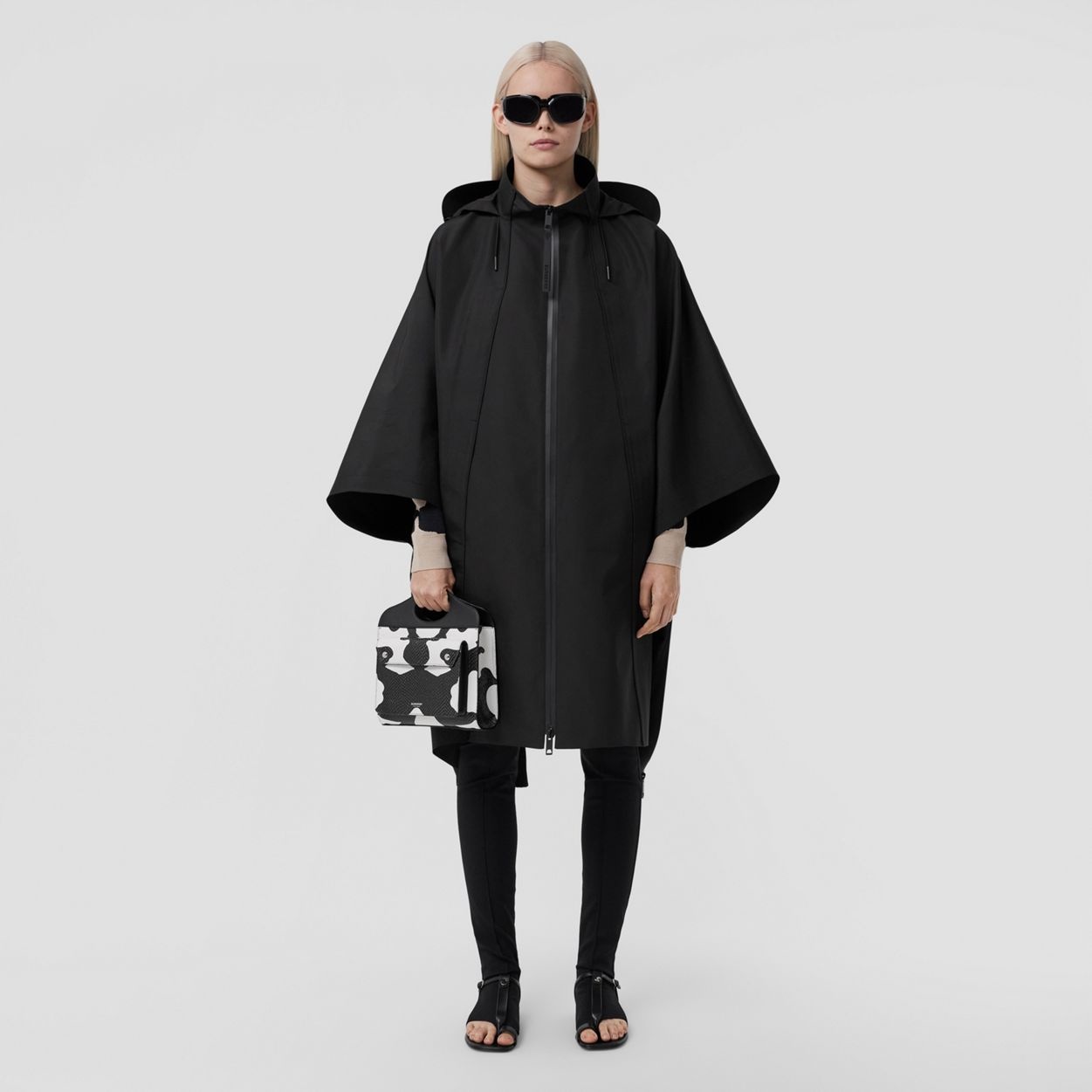 Logo Detail Tailored Hooded Cape - 6