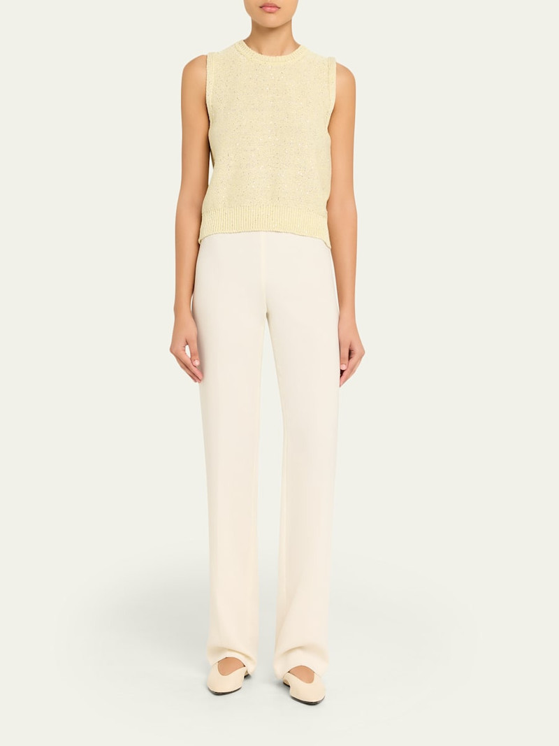 AKRIS Sleeveless Sequined Linen Cotton Sweater outlook