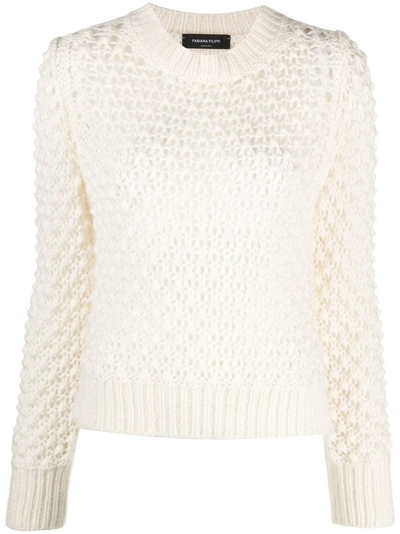 open-knit long-sleeve jumper 1