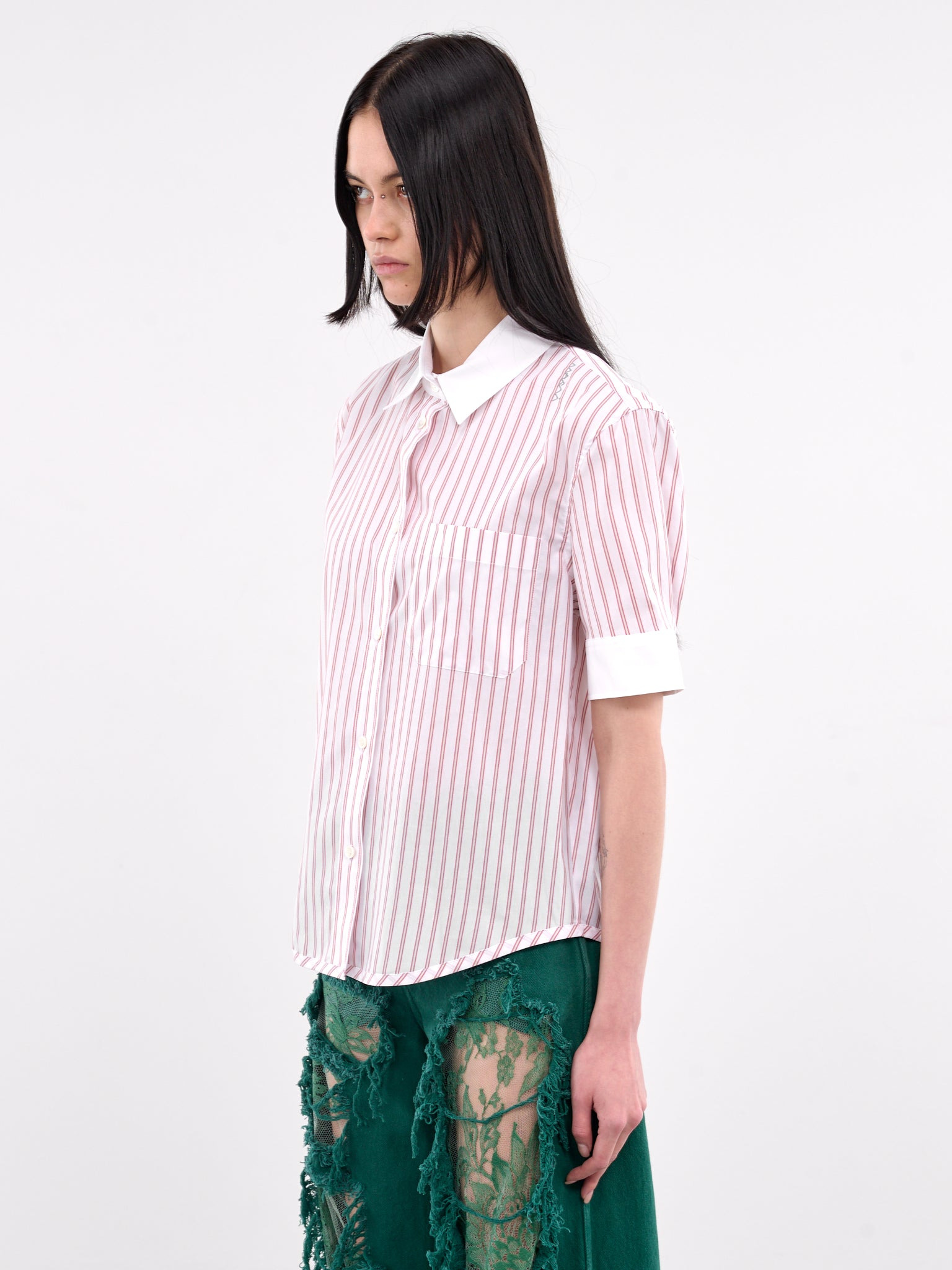 Striped Poplin Short Sleeve - 2