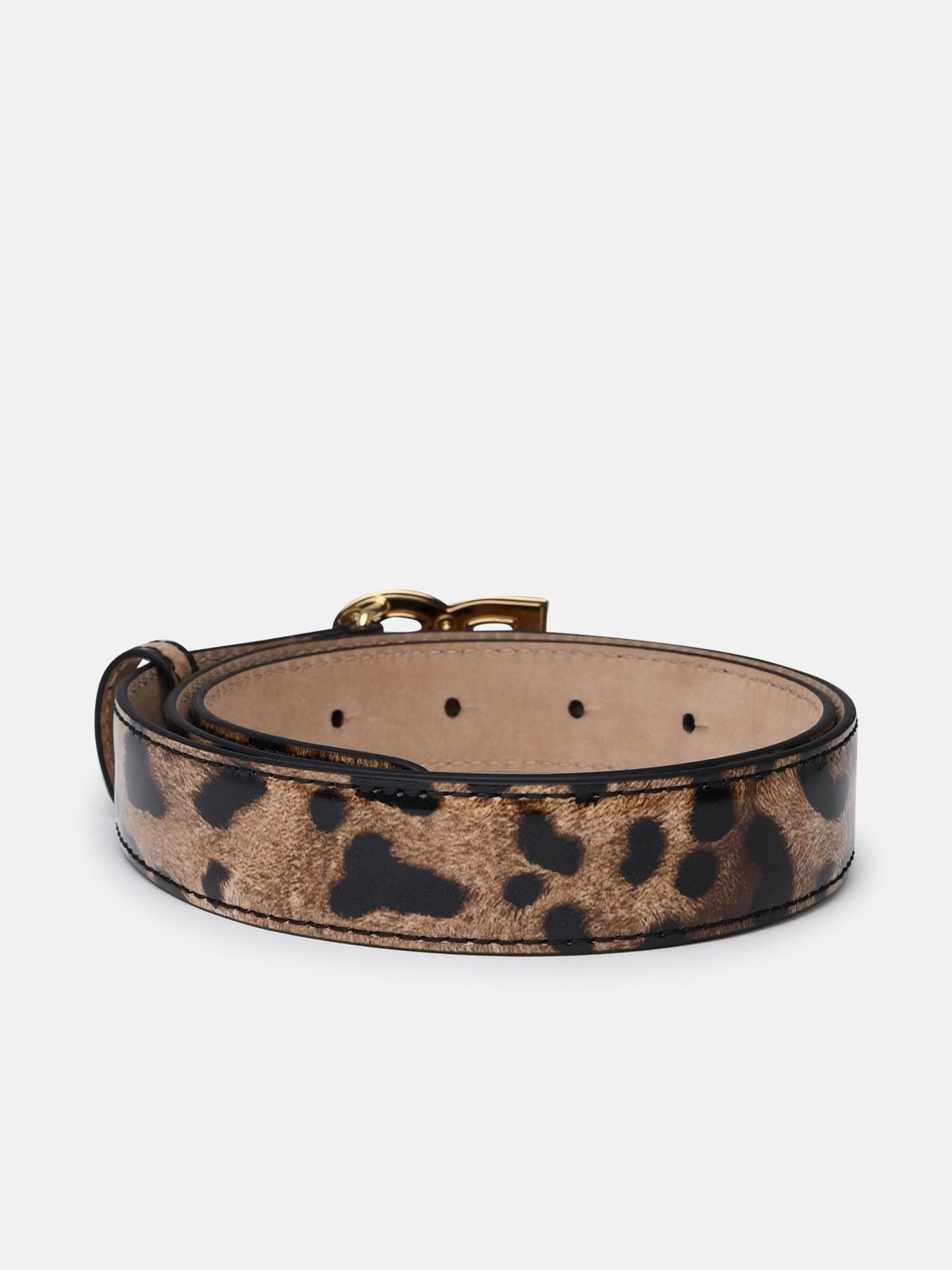 TWO-COLOR SHINY LEATHER BELT - 4