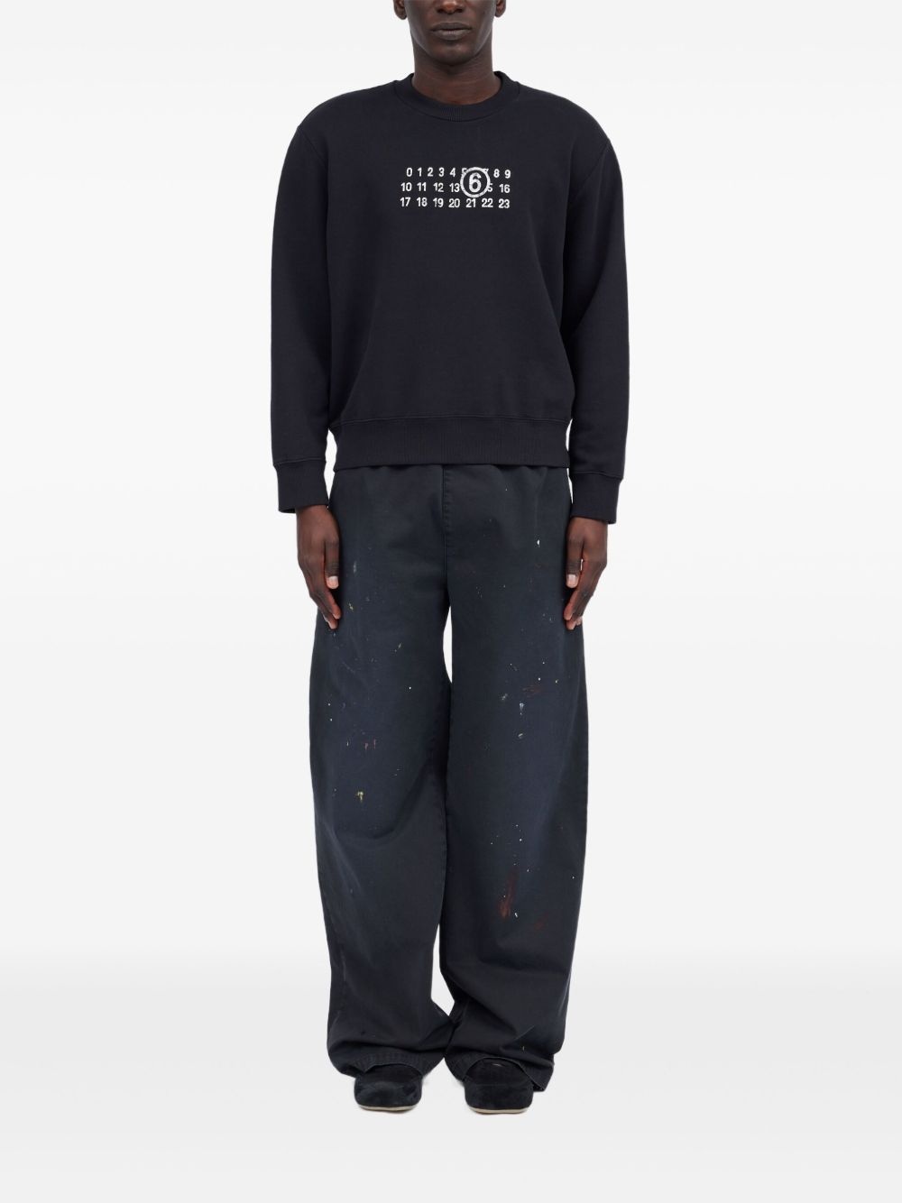 Numbers-motif sweatshirt - 2