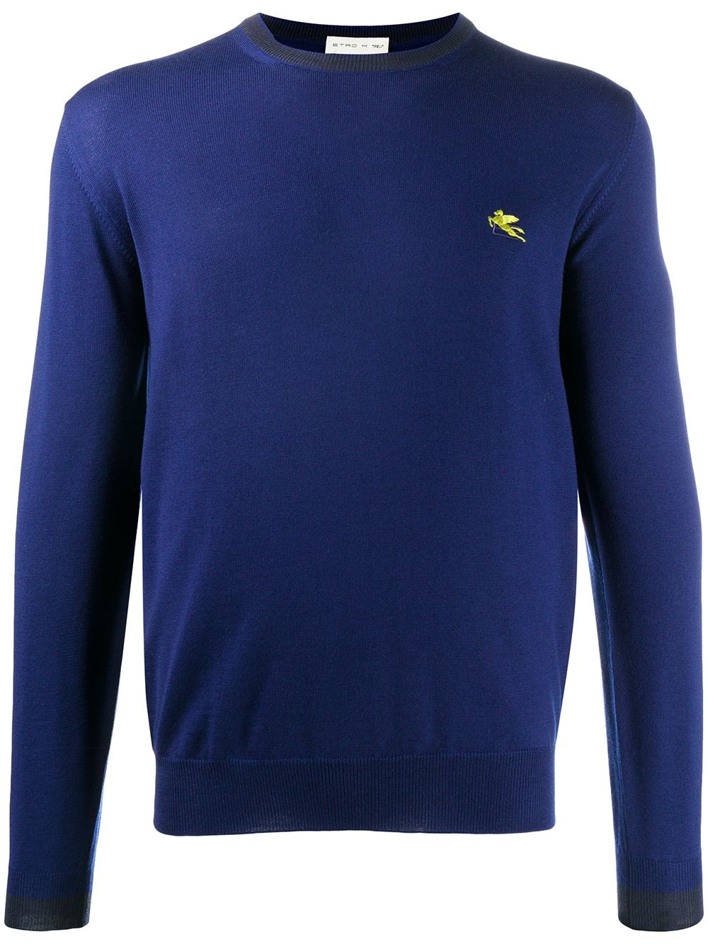 long sleeve embroidered logo sweater - 1