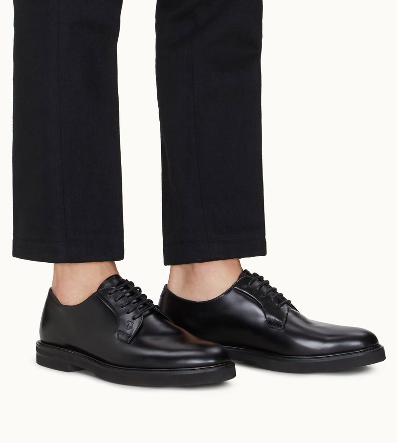 Tod's LACE-UPS IN LEATHER - BLACK outlook