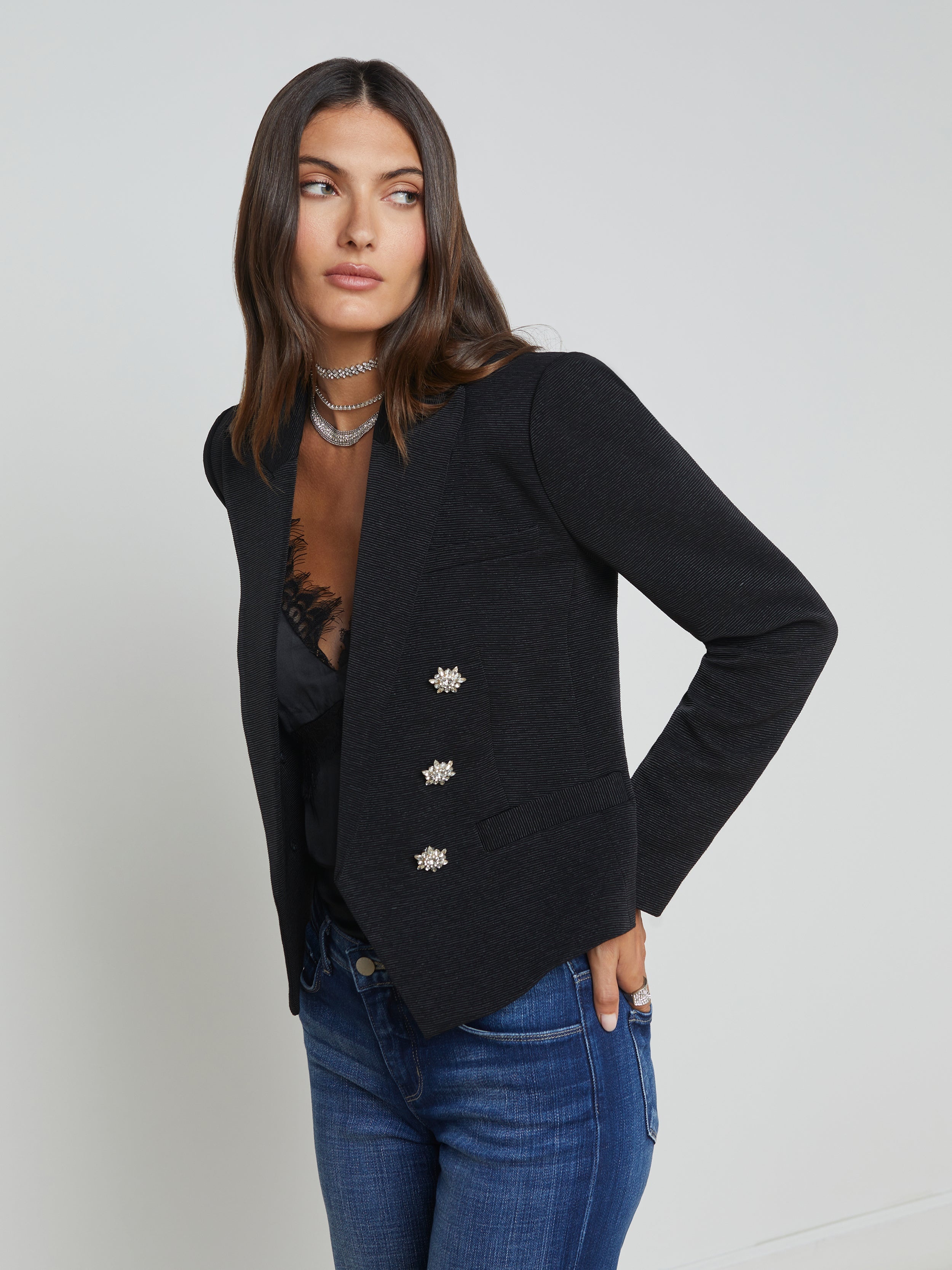 Brooke Open-Front Blazer - 4