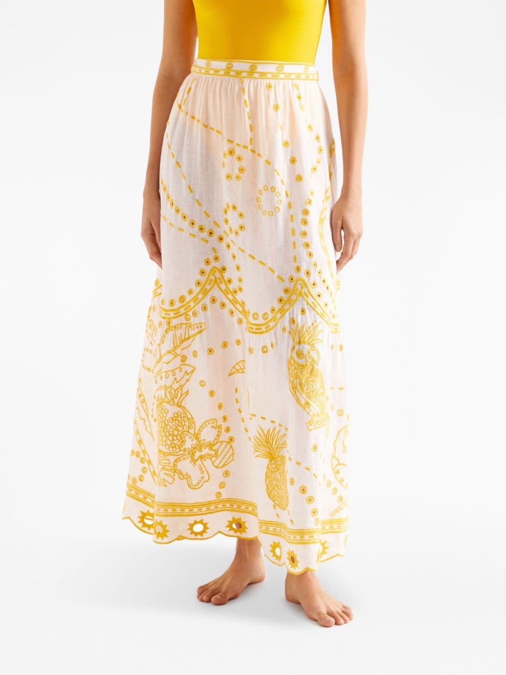 Ambra embroidered maxi skirt - 4