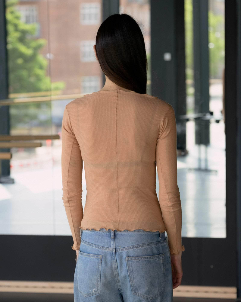 BASERANGE Pama Long Sleeve Tee - Organic Cotton Rib outlook