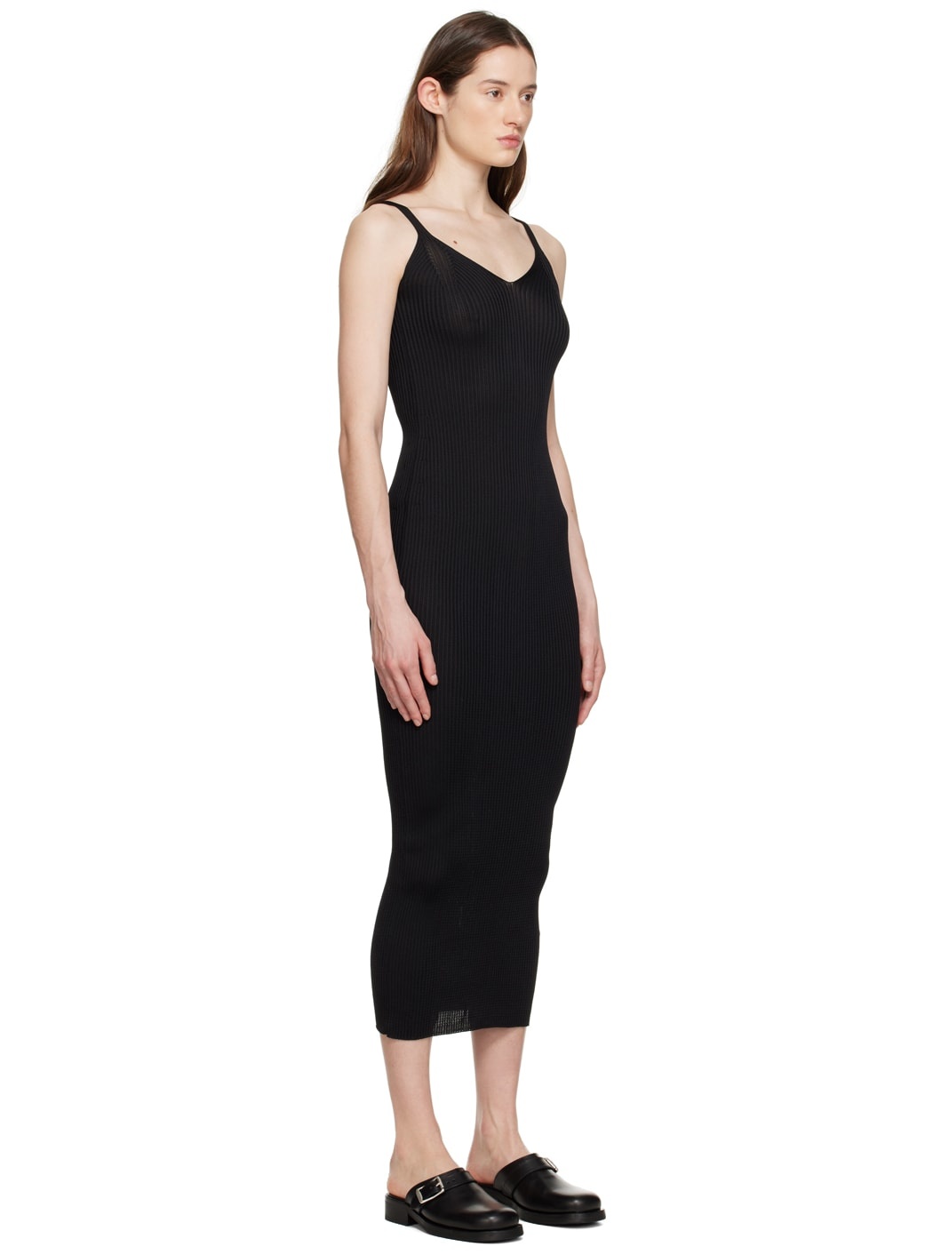 Black Singlet Midi Dress - 2