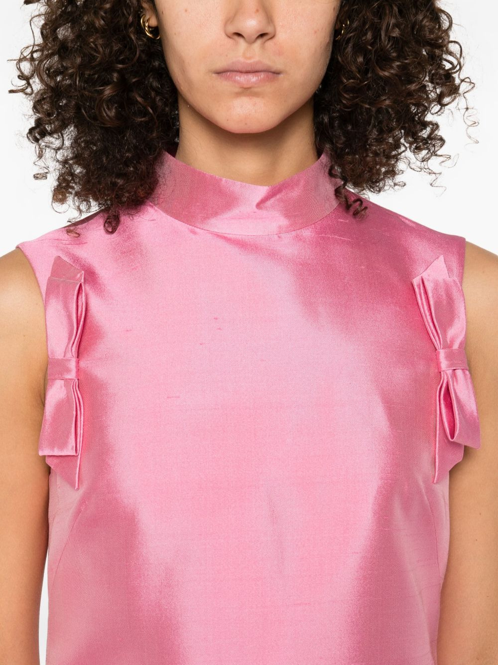 bow-detail mini dress - 5
